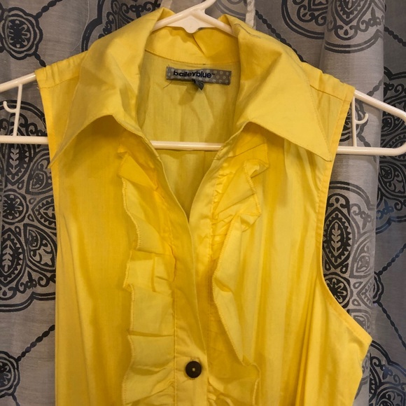 Balleyblue woven belted yellow shirt dress - Picture 4 of 5